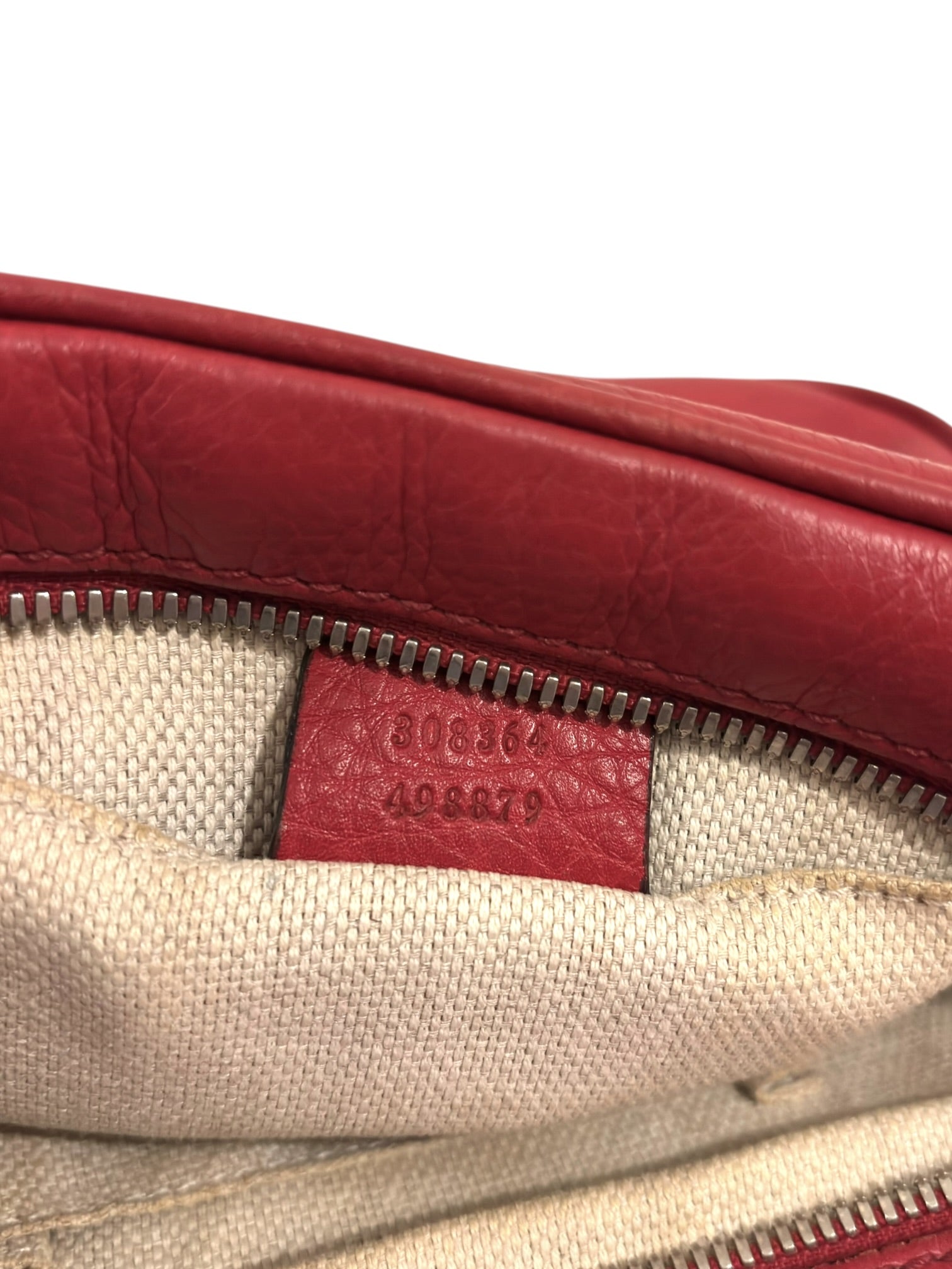 Vintage Gucci Soho Disco Bag Red Leather Crossbody 308364
