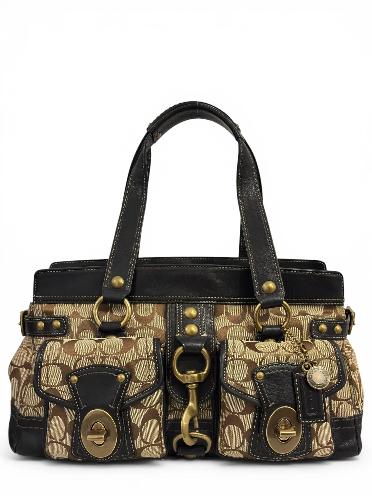 Coach Rare Legacy Limited Edition 65th Anniversary Mandy Brown Signature Shoulder Bag 2000's