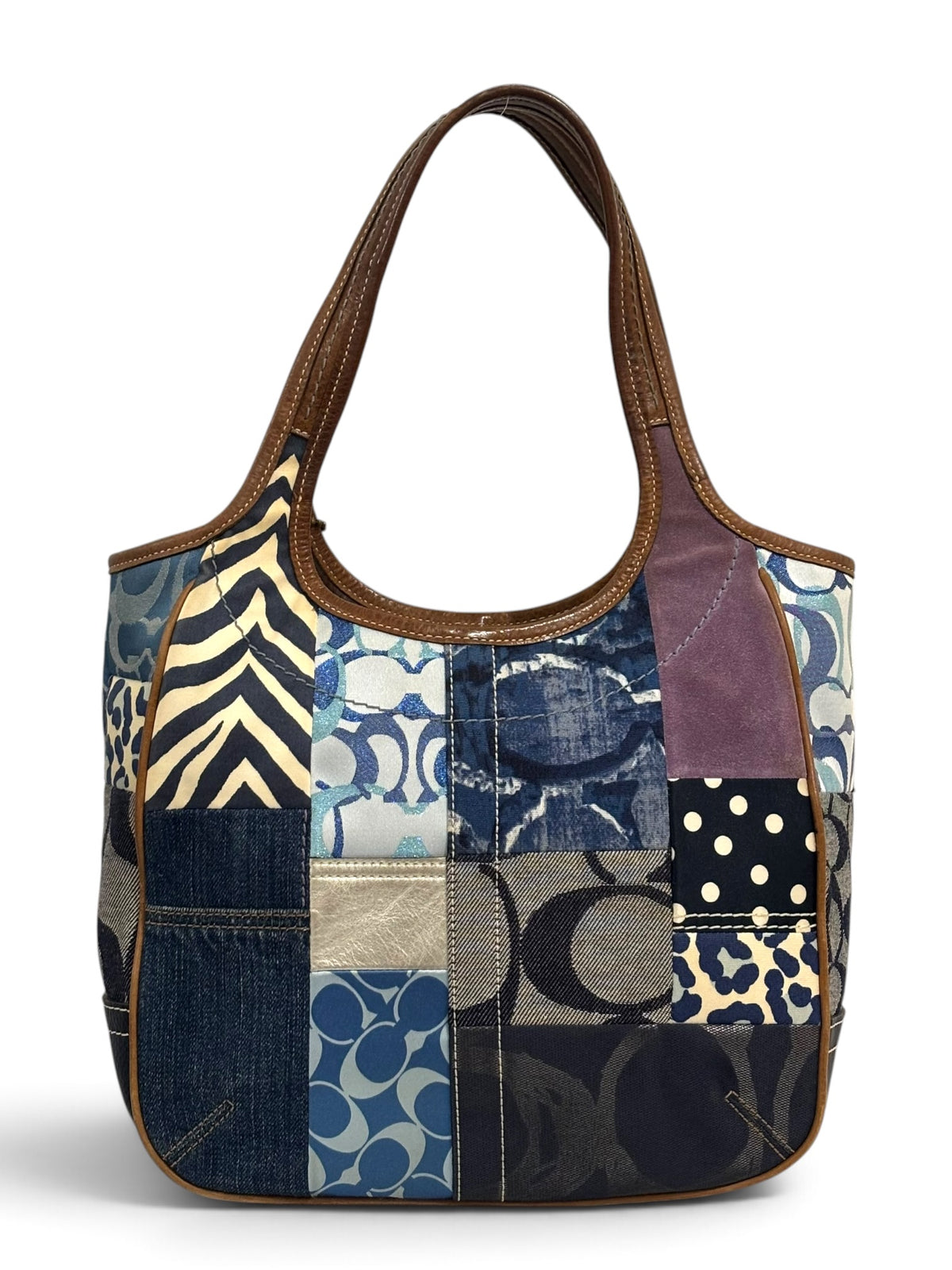 Vintage Coach Ergo Patchwork 10810 Bag Limited Edition In Denim