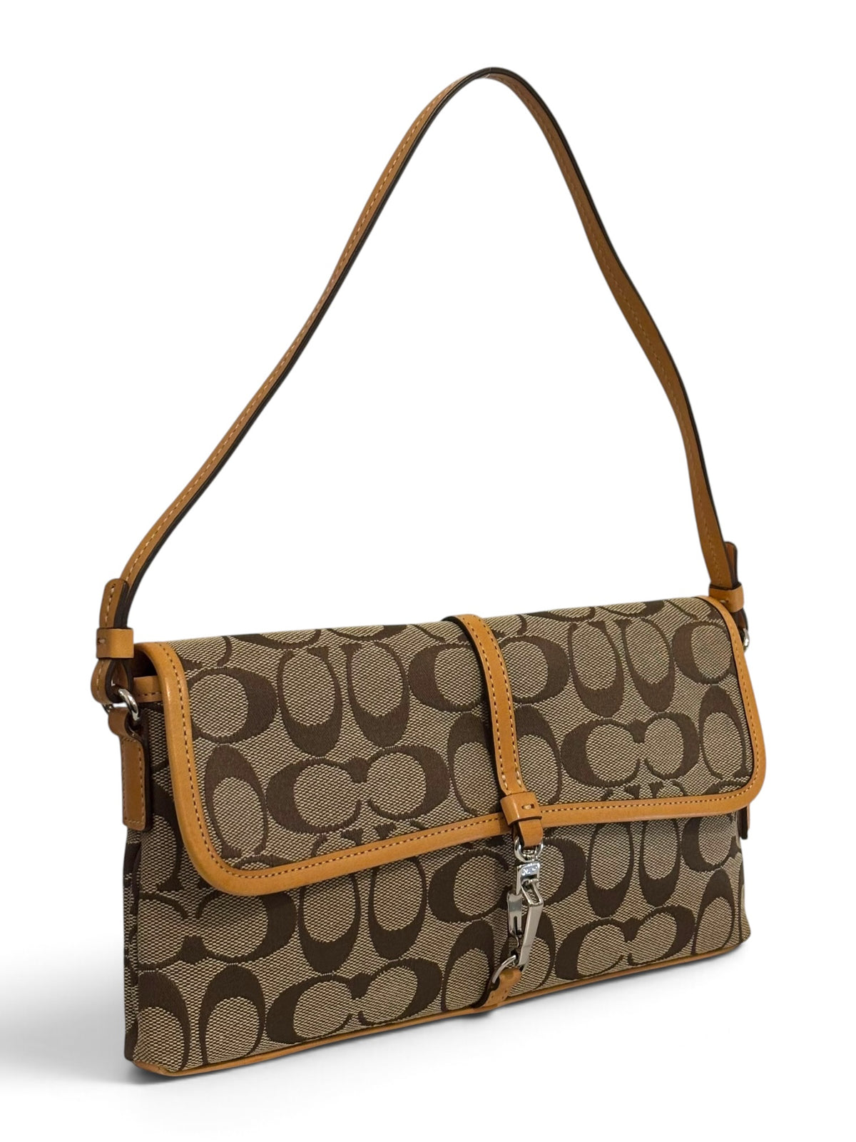 Vintage Coach Hamptons Bag 06348 Signature Canvas In Brown
