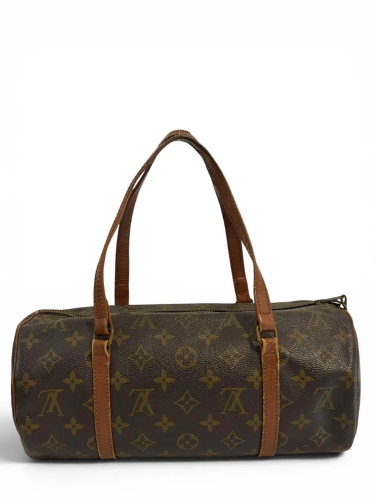 Louis Vuitton Papillon 30 Barrel Brown Leather Vintage Shoulder Bag