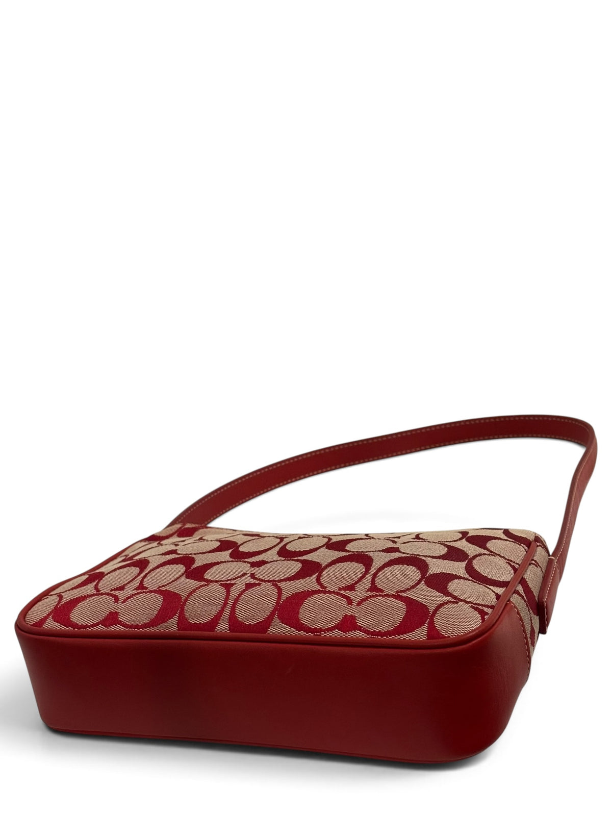 Vintage Coach Bag 6023 In Red Signature Canvas
