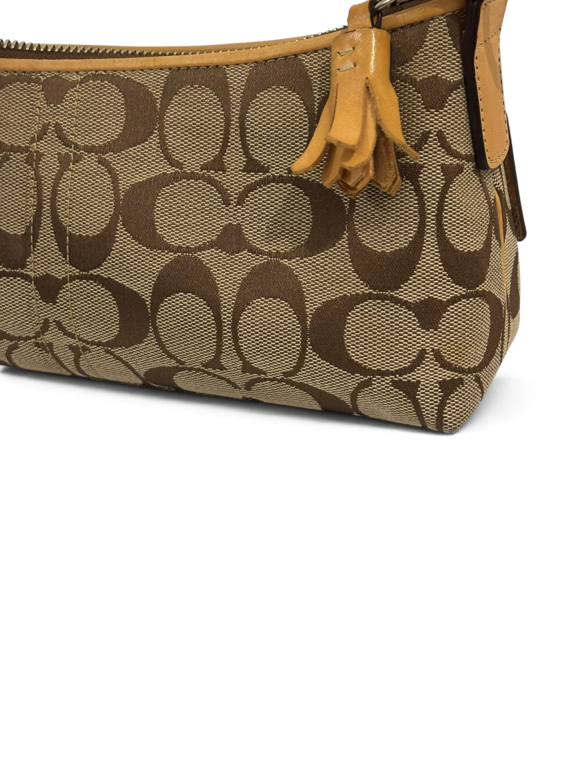 Vintage Coach Demi Bag 8K01 Signature Baguette Shoulder Bag