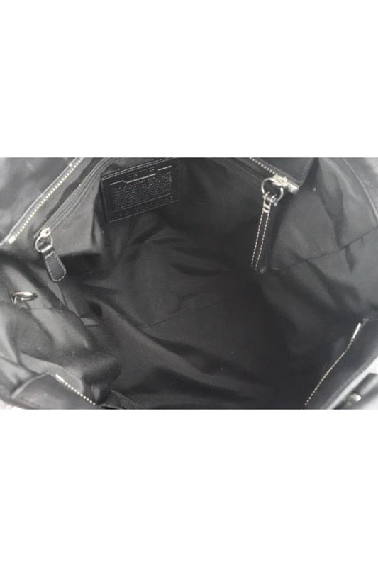 Coach XL Black Smooth Leather Soho Buckle Vintage Tote Shoulder Bag