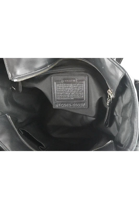 Coach XL Black Smooth Leather Soho Buckle Vintage Tote Shoulder Bag