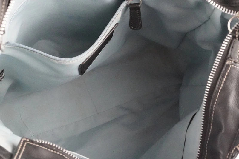 Coach Black Soft Leather East West Gallery Large Tote Shoulder Bag