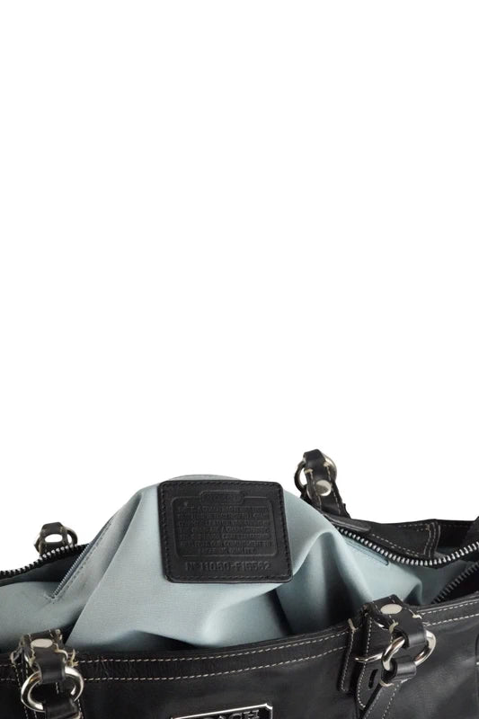 Coach Black Soft Leather East West Gallery Large Tote Shoulder Bag