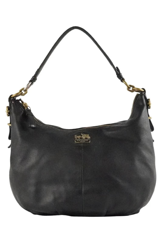 Coach Black Madison Soft Leather Hobo Vintage Shoulder Bag