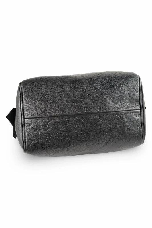 Louis Vuitton Speedy Bandouliere 25 Black Monogram Empreinte Leather Handbag
