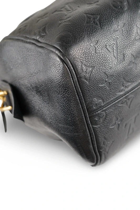 Louis Vuitton Speedy Bandouliere 25 Black Monogram Empreinte Leather Handbag