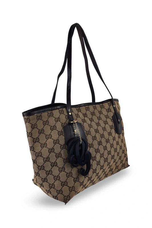 Gucci GG Canvas Jolie Brown Signature Tote Shoulder Bag