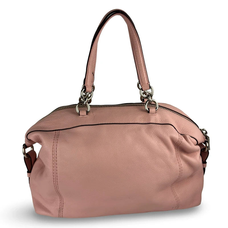 Coach Blush Pink Pebbled Leather ‘Lenox’ Satchel Shoulder Bag