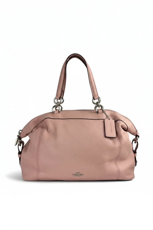 Coach Blush Pink Pebbled Leather ‘Lenox’ Satchel Shoulder Bag