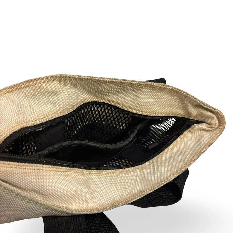 Chanel Rare 2003 Sports Line Vintage Canvas & Mesh Grey & Black CC Tote Shoulder Bag