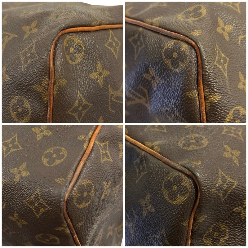 Louis Vuitton Speedy 40 Brown Coated Canvas & Leather Monogram Vintage Handbag