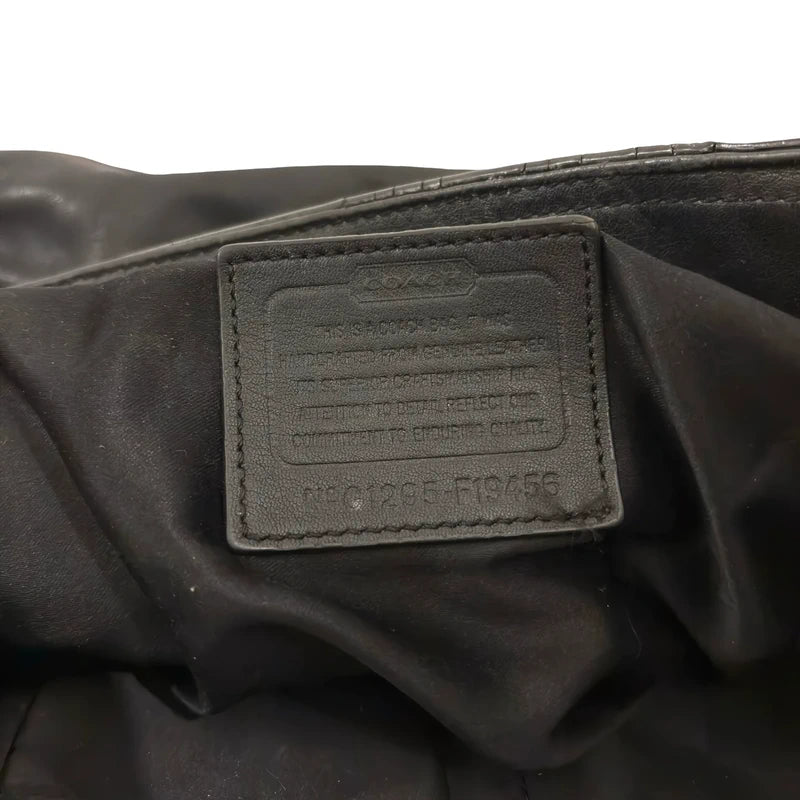 Coach Black Leather North South Gallery Vintage Tote Shoulder Bag