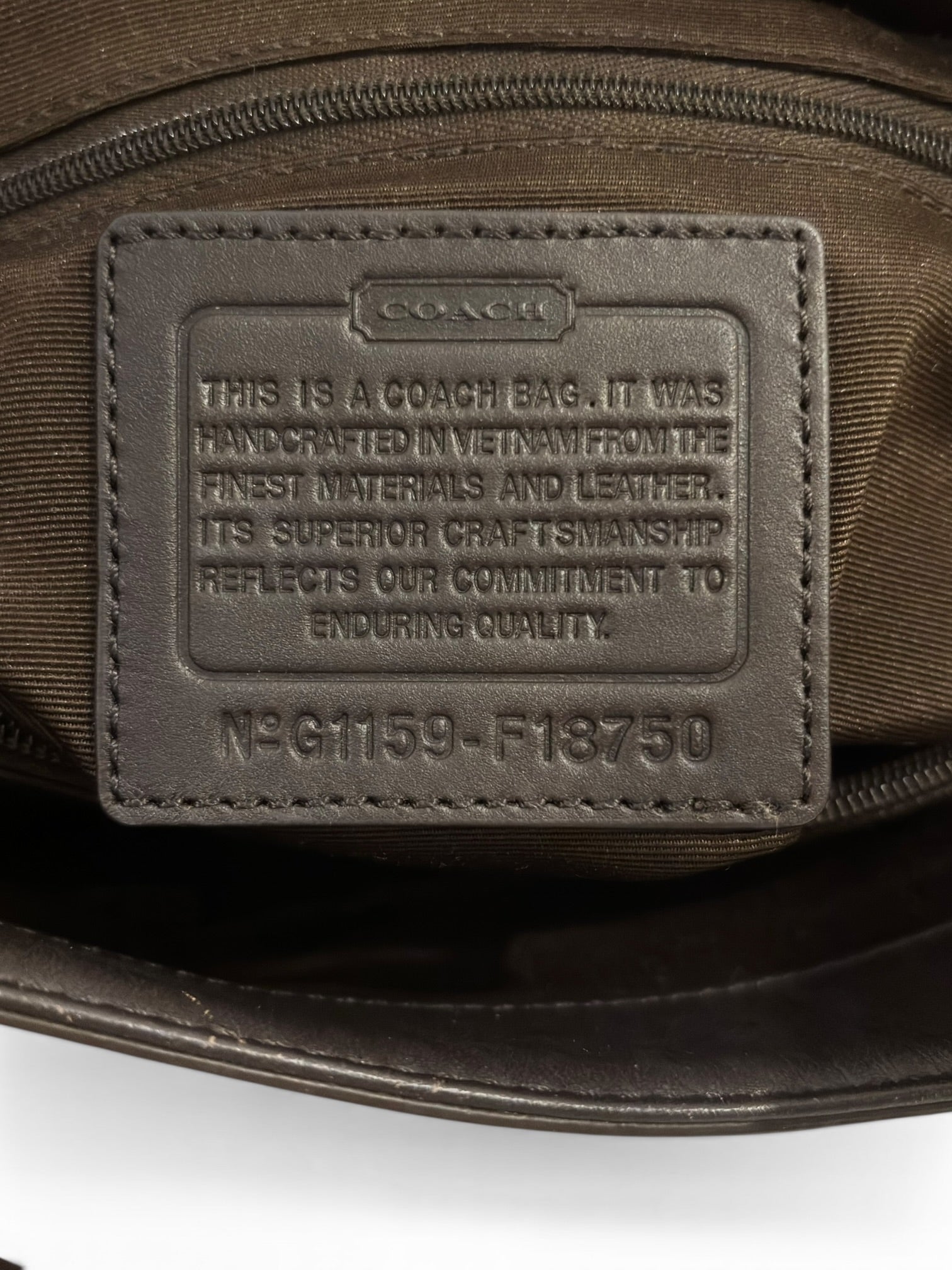Coach Brown Signature Soho Buckle Canvas & Patent Leather Vintage Shoulder Bag