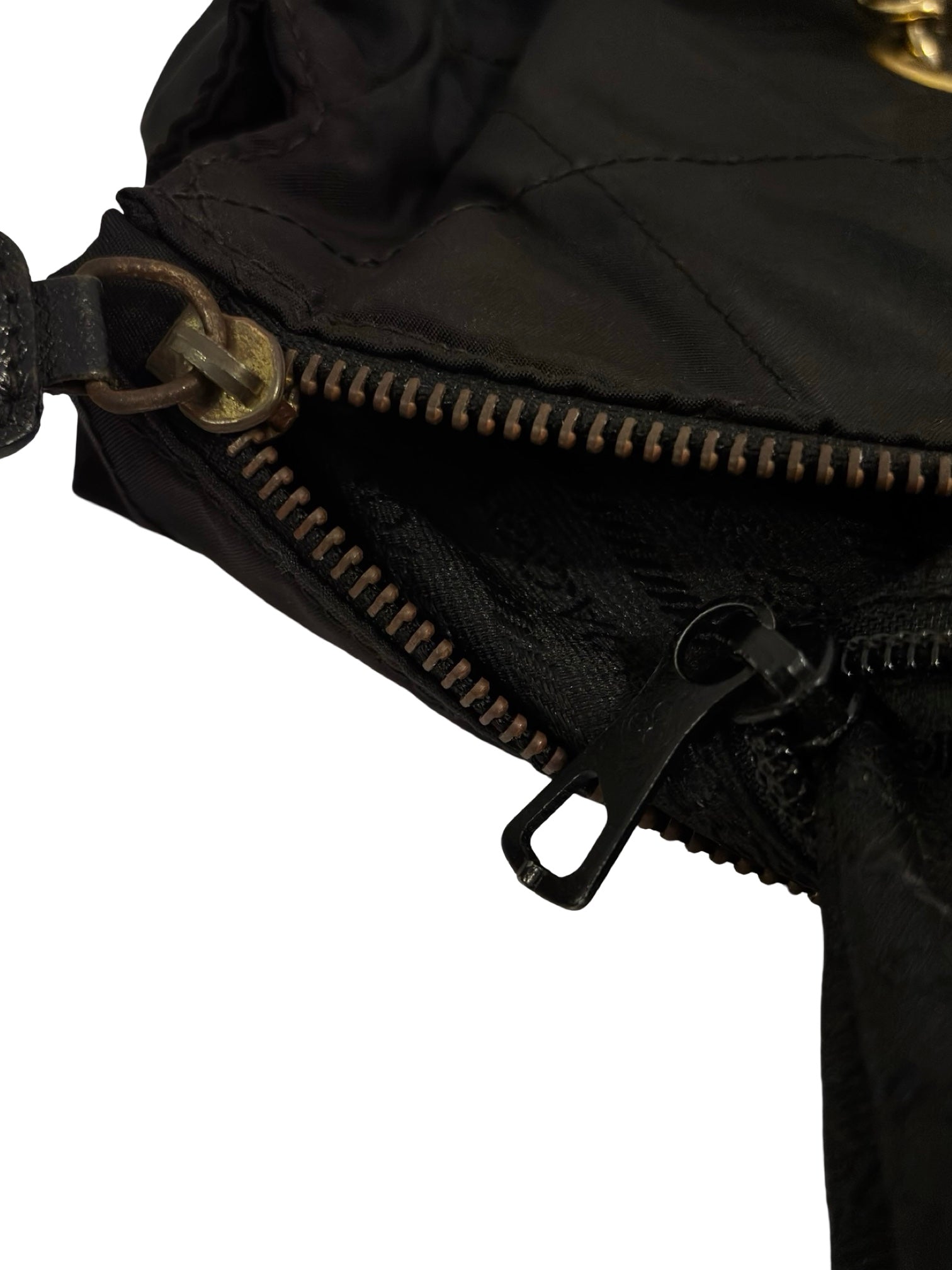 Prada Nylon Black Tessuto Quilted Chain Shoulder / Crossbody
Bag