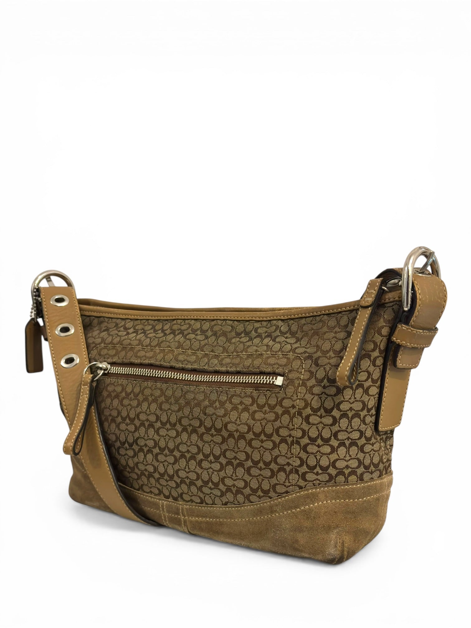 Coach Brown Tan Signature Canvas & Suede
Vintage Crossbody / Shoulder Bag