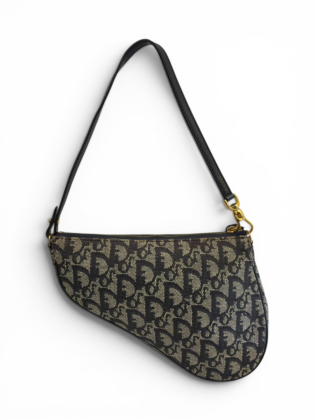 Vintage Christian Dior 2002 Mini Diorissimo Saddle Pochette Shoulder Bag