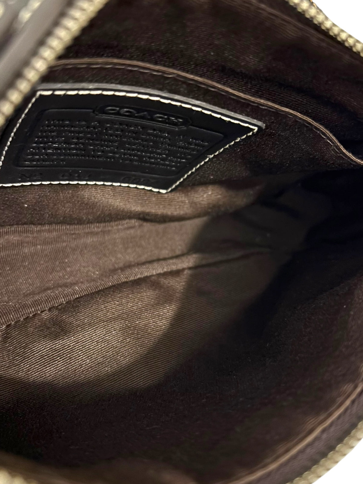 Vintage Coach Demi Bag 6094 Signature Canvas In Brown