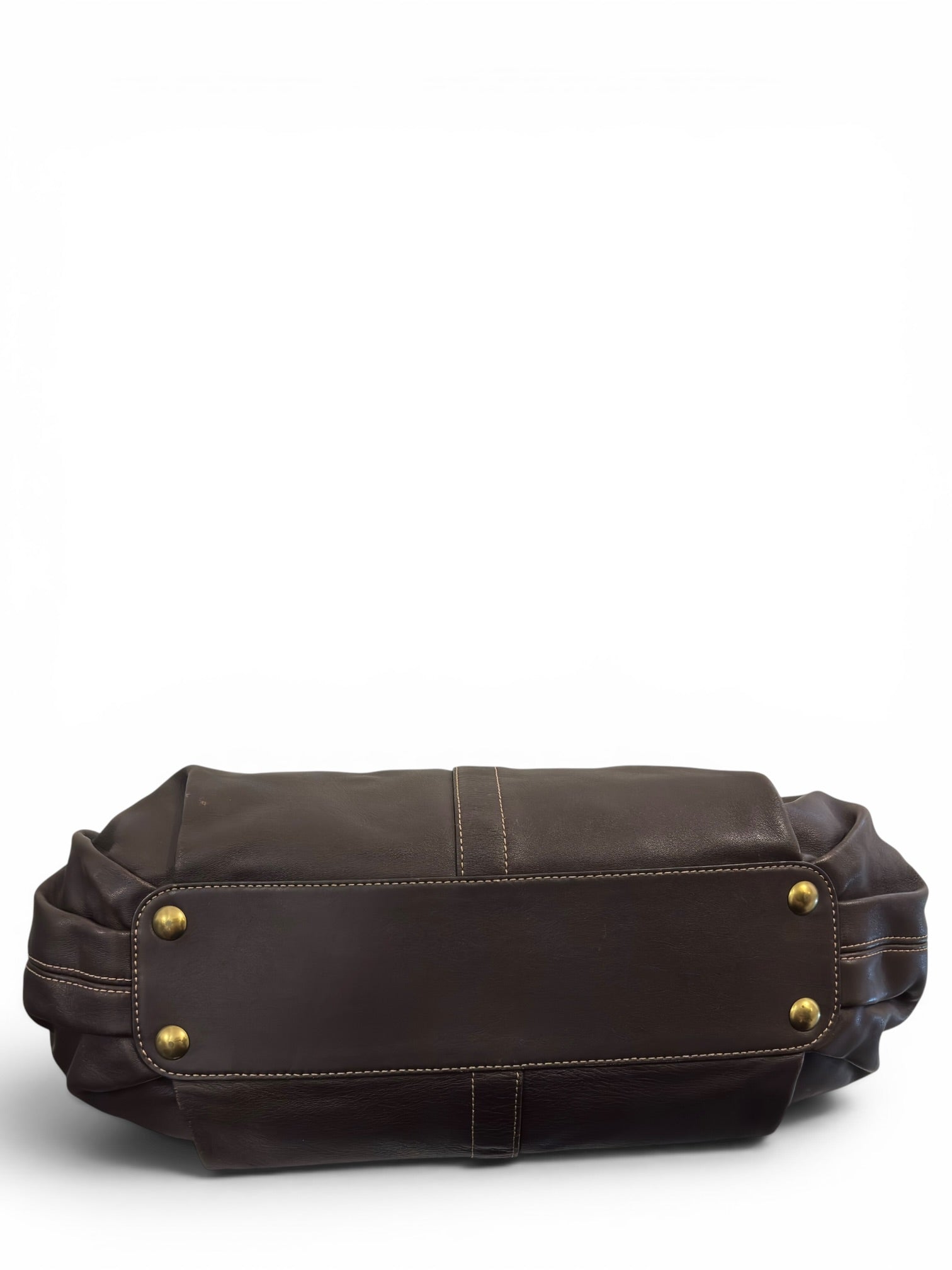Vintage Coach Dark Brown Leather Soho Buckle
Shoulder Tote Bag 13885