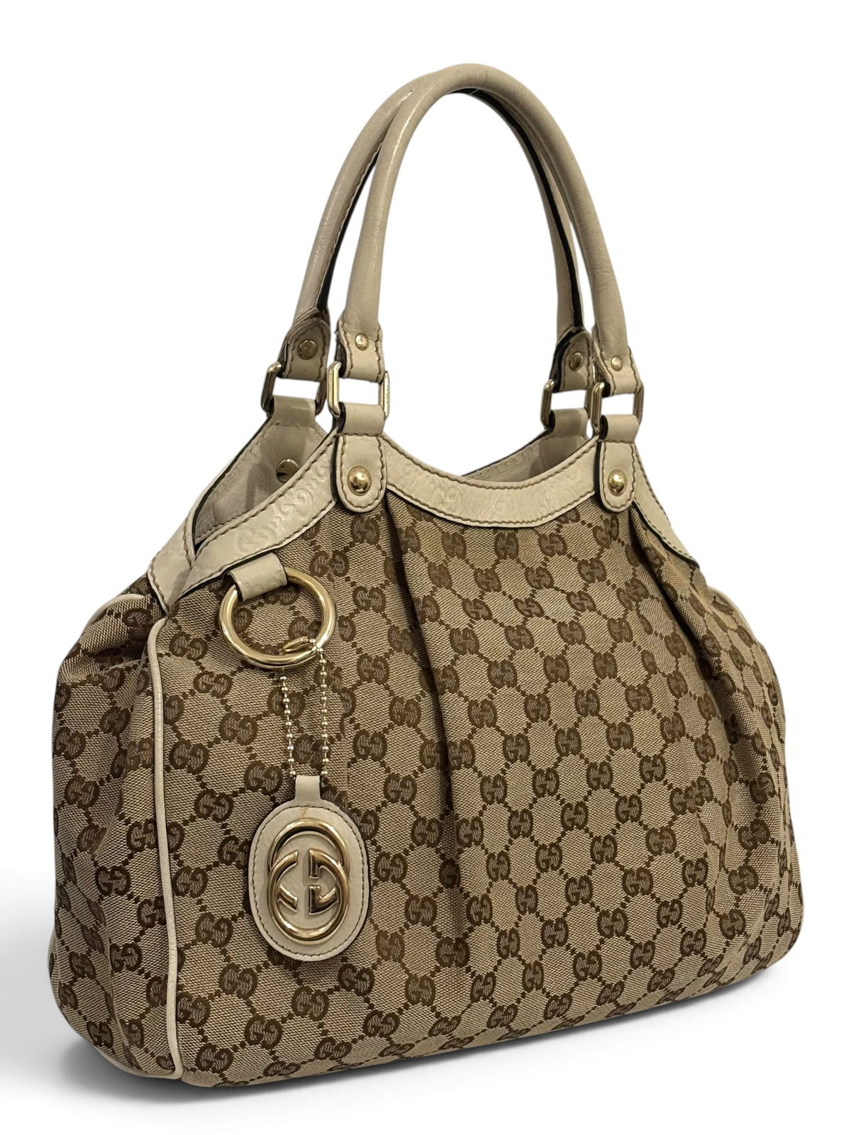 Vintage Gucci Sukey Bag 211944 Monogram GG Tote