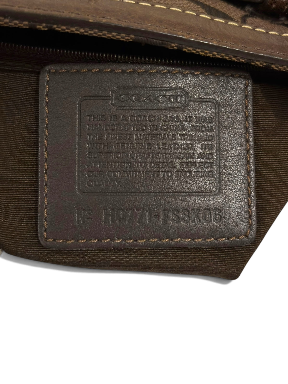 Vintage Coach Hamptons Bag FS8K06 Signature Chocolate Brown Tote