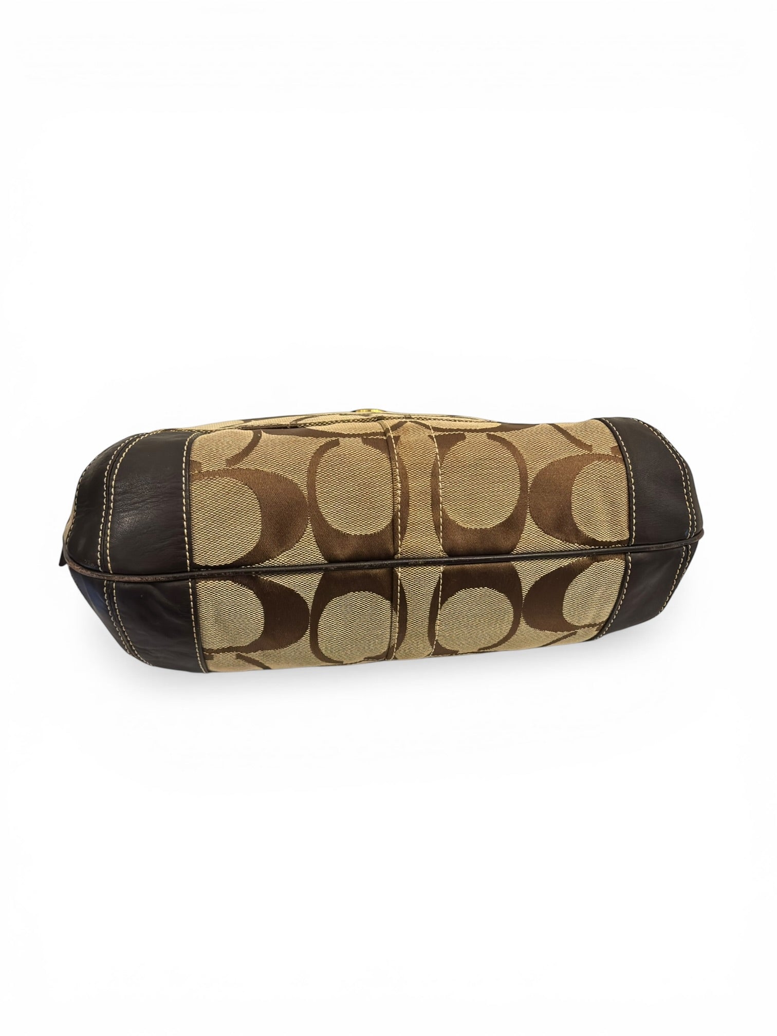 Coach Brown Signature 'Ergo' Canvas & Leather Vintage Hobo Shoulder Bag