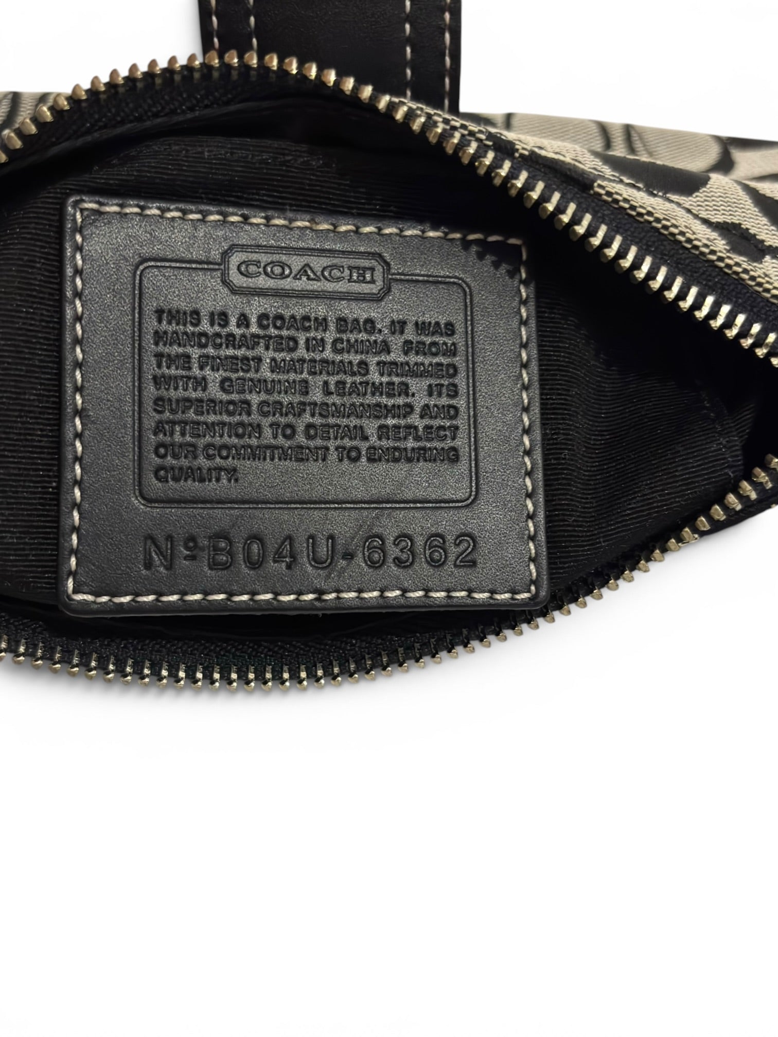 Coach Black & Grey Mini Soho Demi Canvas & Leather Vintage Hobo Shoulder Bag