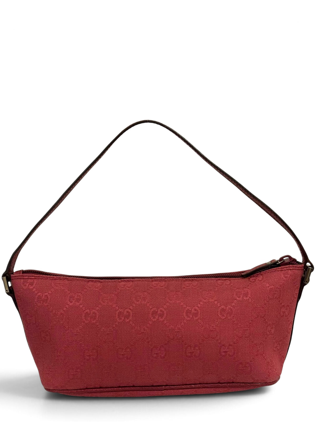 Vintage Gucci Boat Bag 07198 Pink GG Monogram Pochette