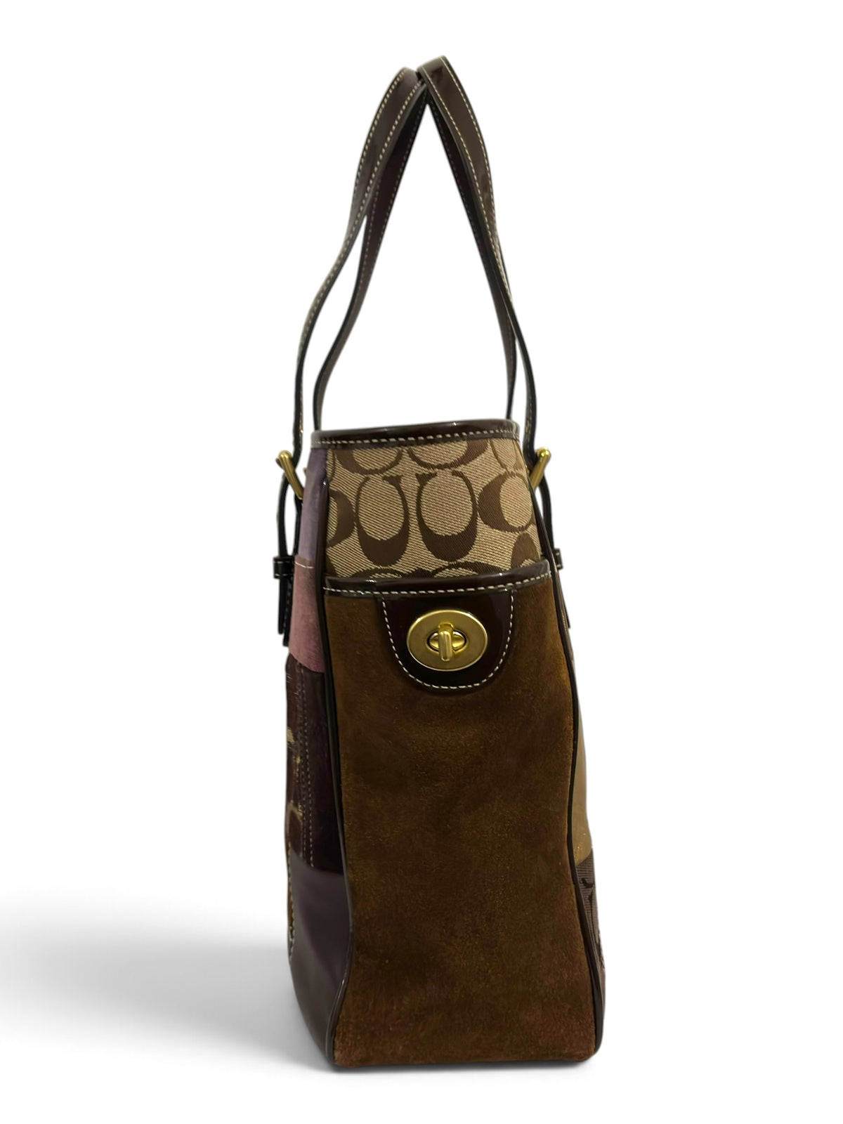 Vintage Coach Holiday Limited Edition Patchwork Tote Bag F10515