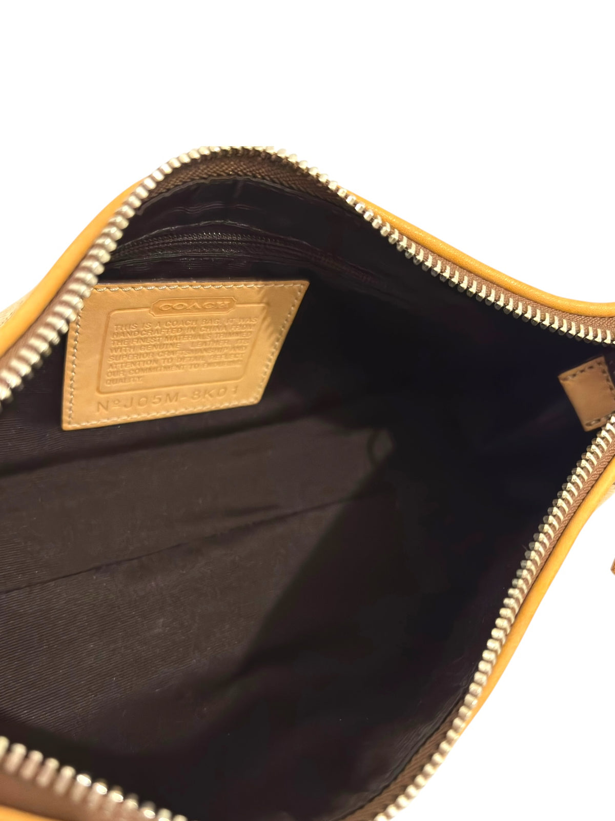 Vintage Coach Demi Bag 8K01 Signature Baguette Shoulder Bag