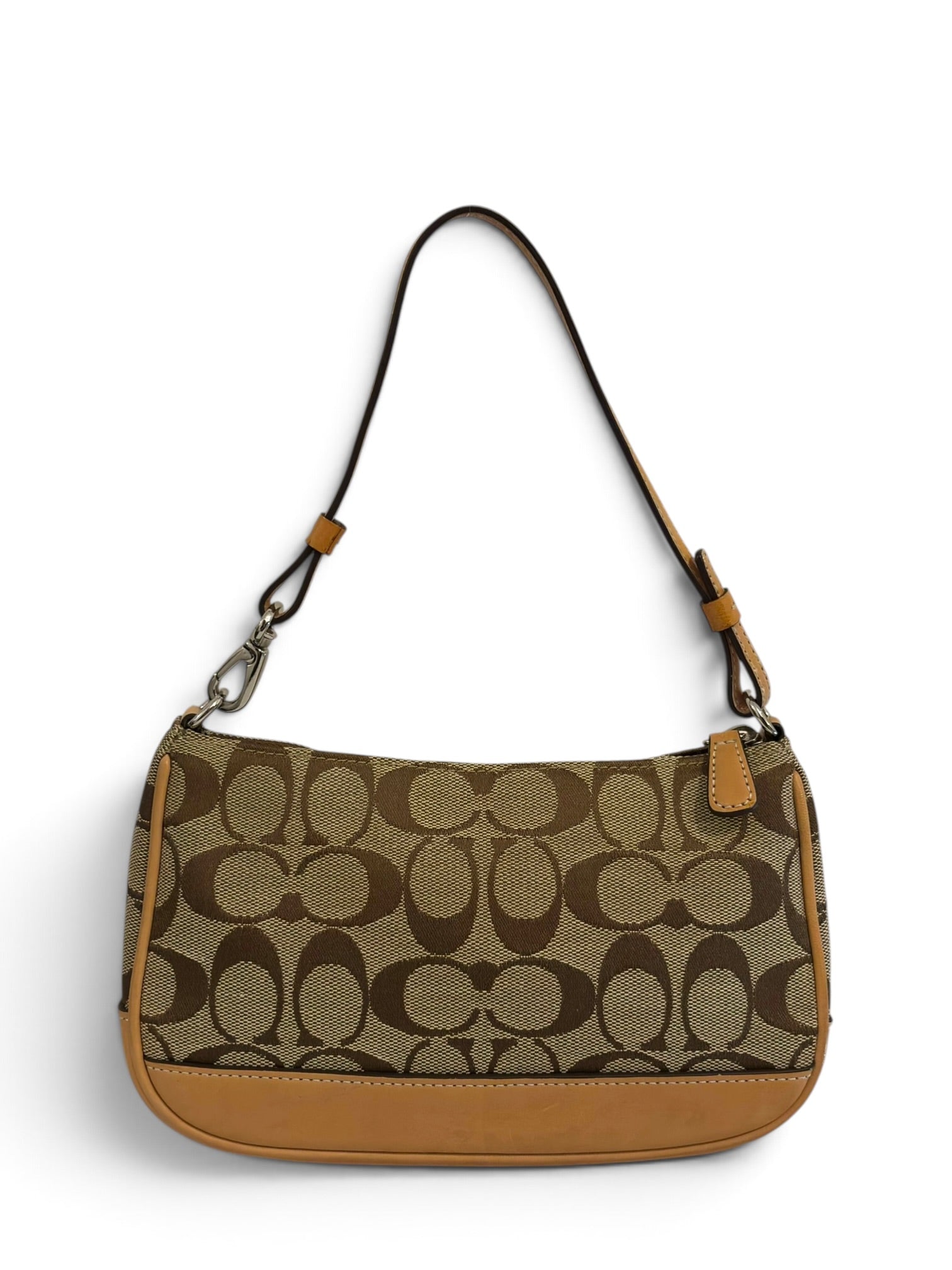 Vintage Coach Demi Bag Brown Canvas & Tan
Leather Y2K Shoulder Bag C35-6094