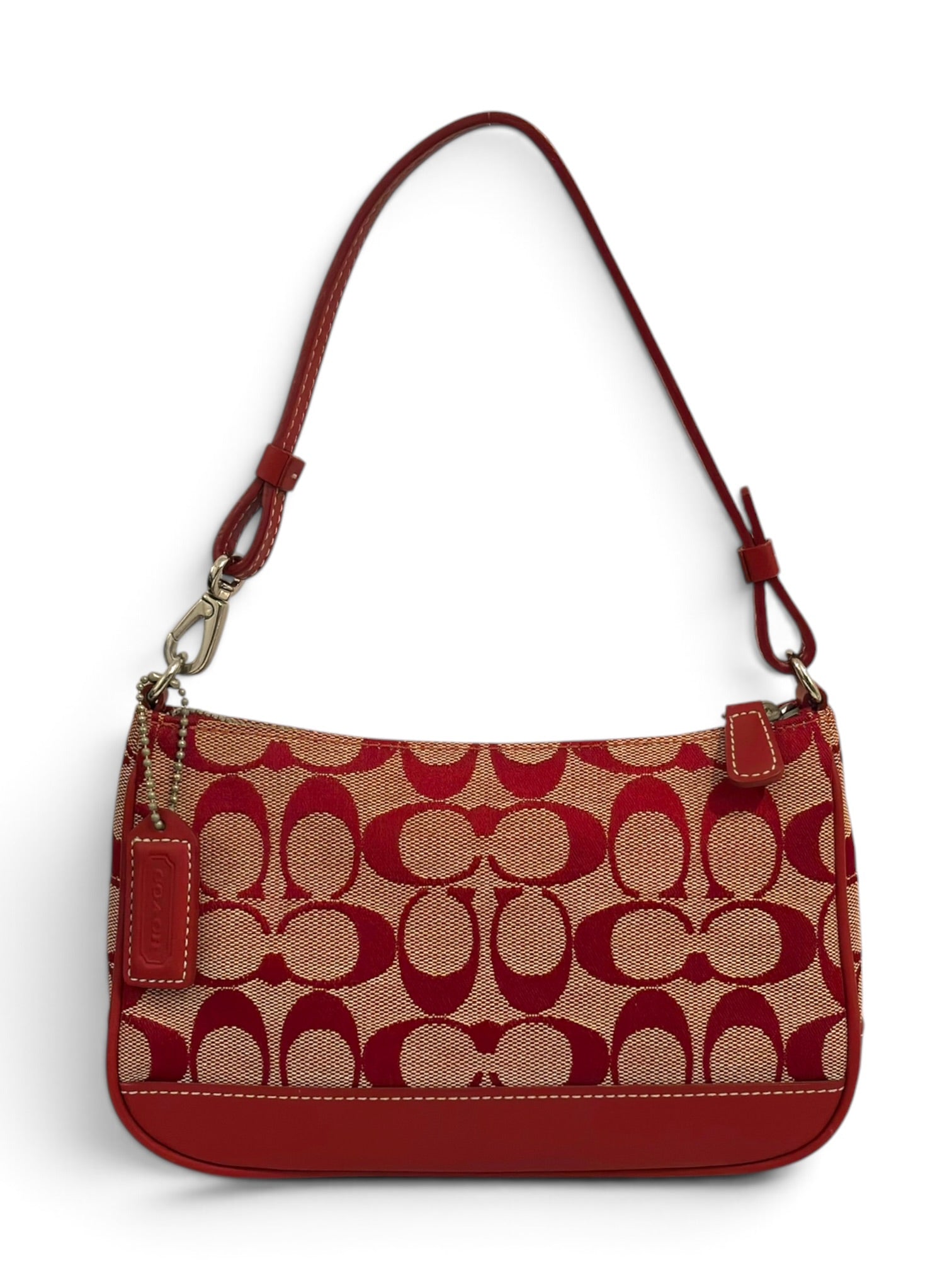 Vintage Coach Bag Demi Mini Red Signature 6094 Shoulder Pouch