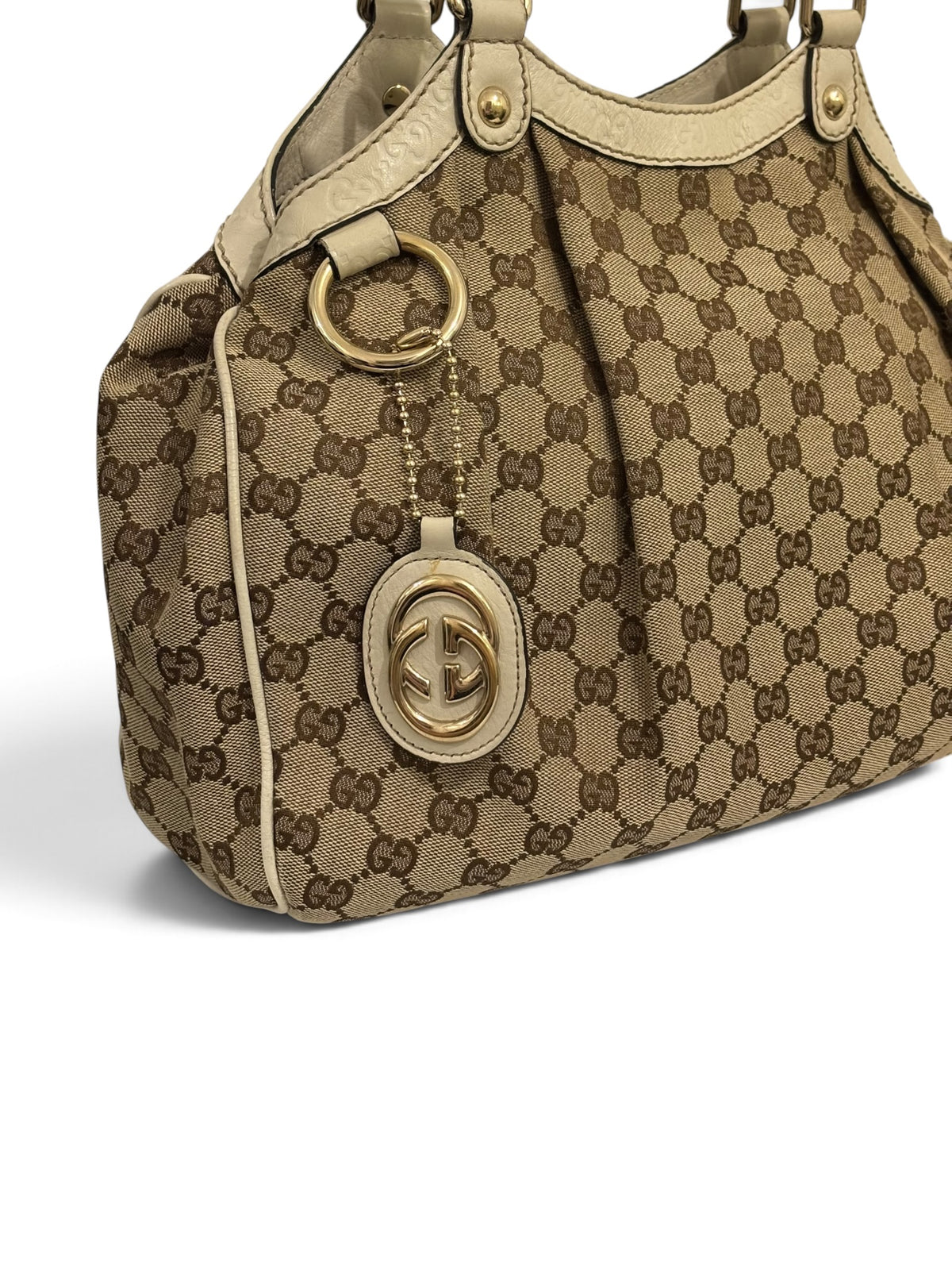 Vintage Gucci Sukey Bag 211944 Monogram GG Tote
