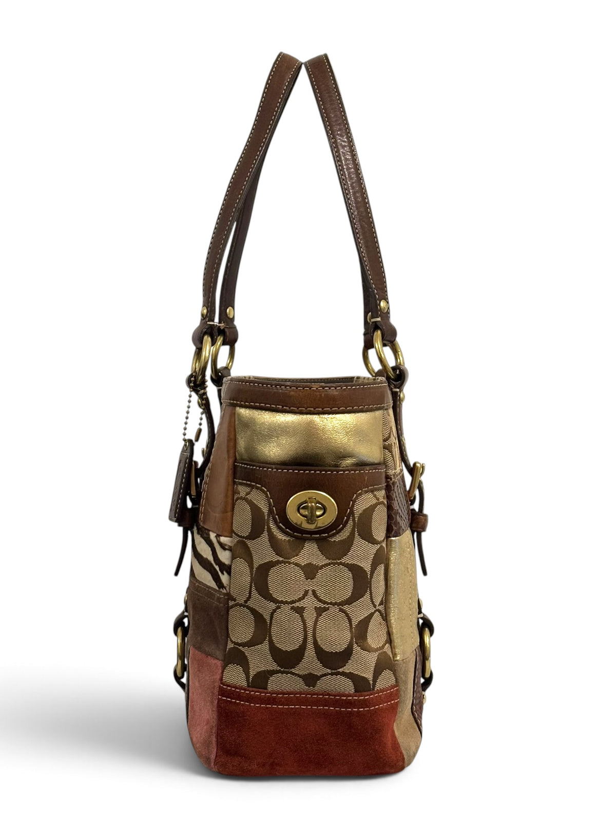 Vintage Coach Patchwork Bag 10432 Limited Edition Holiday Tote