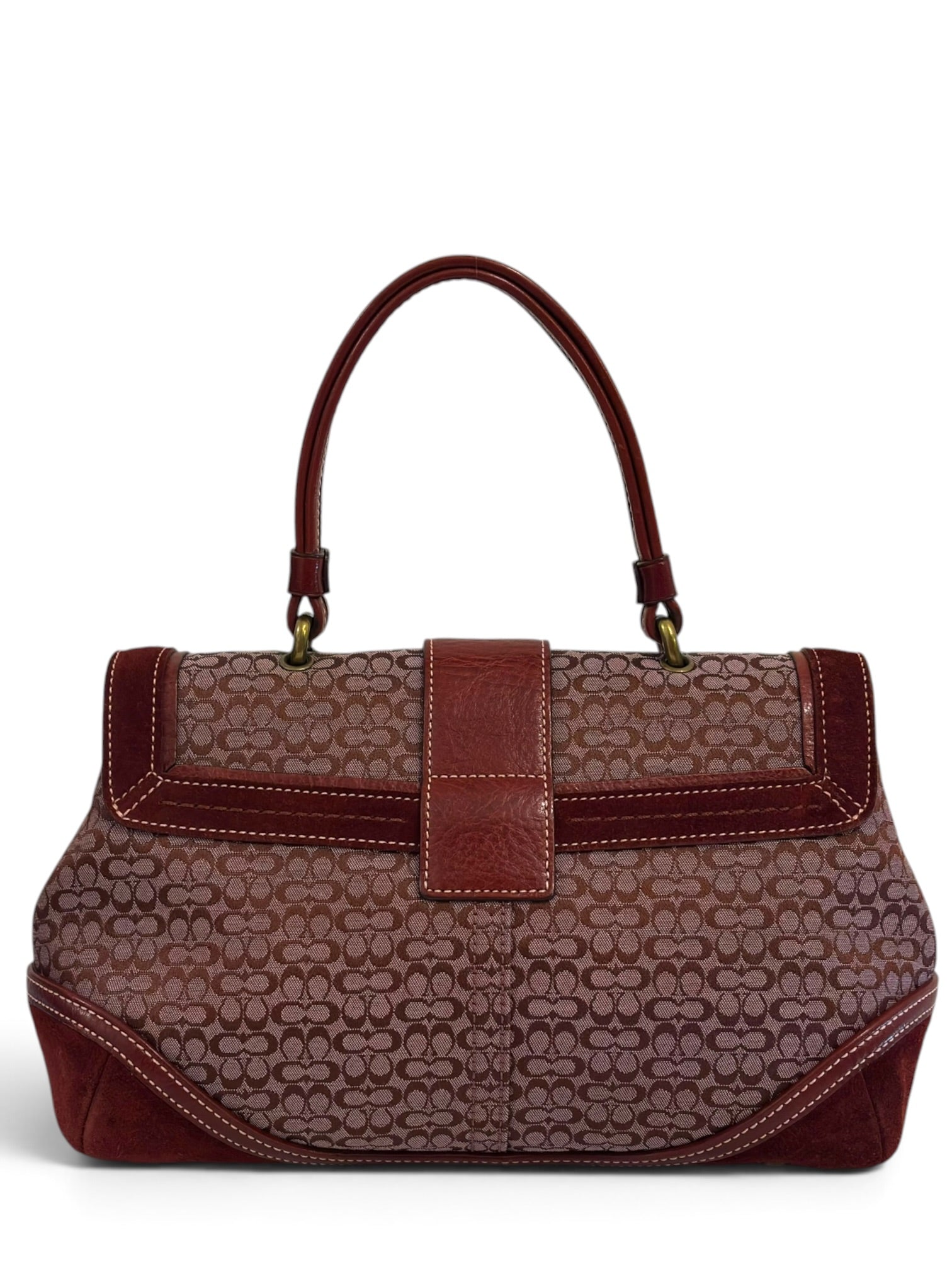 Vintage Coach Soho Bag Red Signature Y2K Flap Handbag 7078