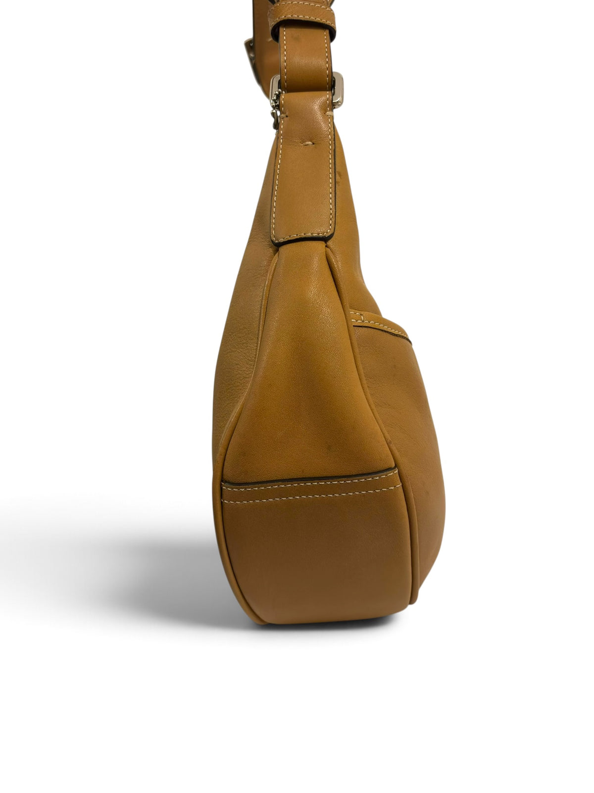 Vintage Coach Hamptons Bag 7548 Crescent Hobo In Tan Leather
