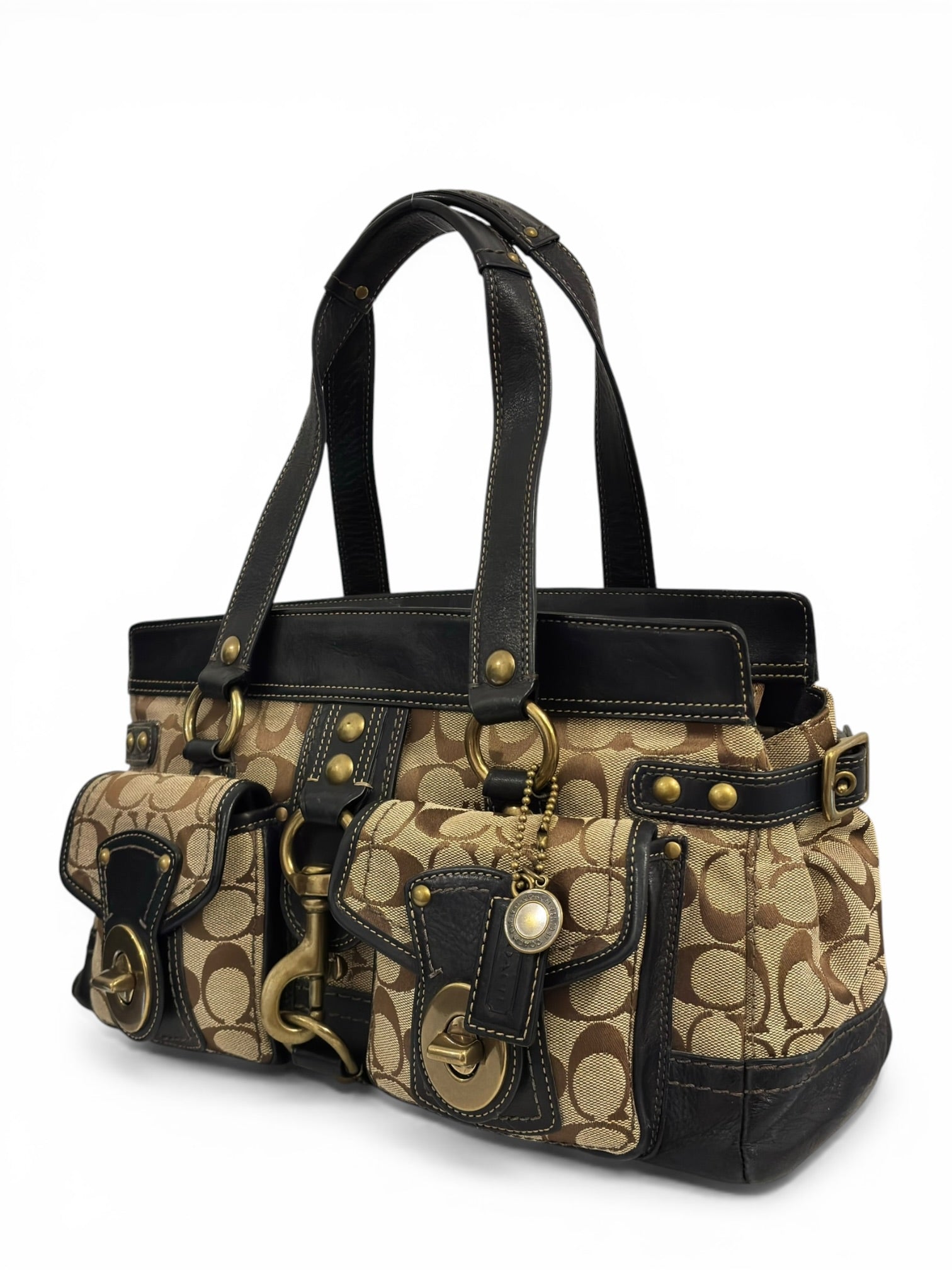 Coach Rare Legacy Limited Edition 65th Anniversary Mandy Brown Signature Shoulder Bag 2000's