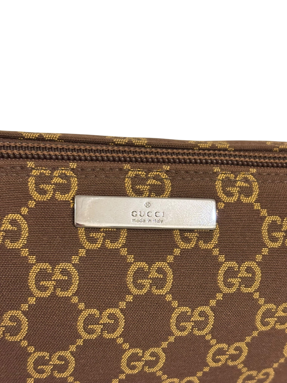 Vintage Gucci Boat Bag 039 1103 GG Monogram Pochette