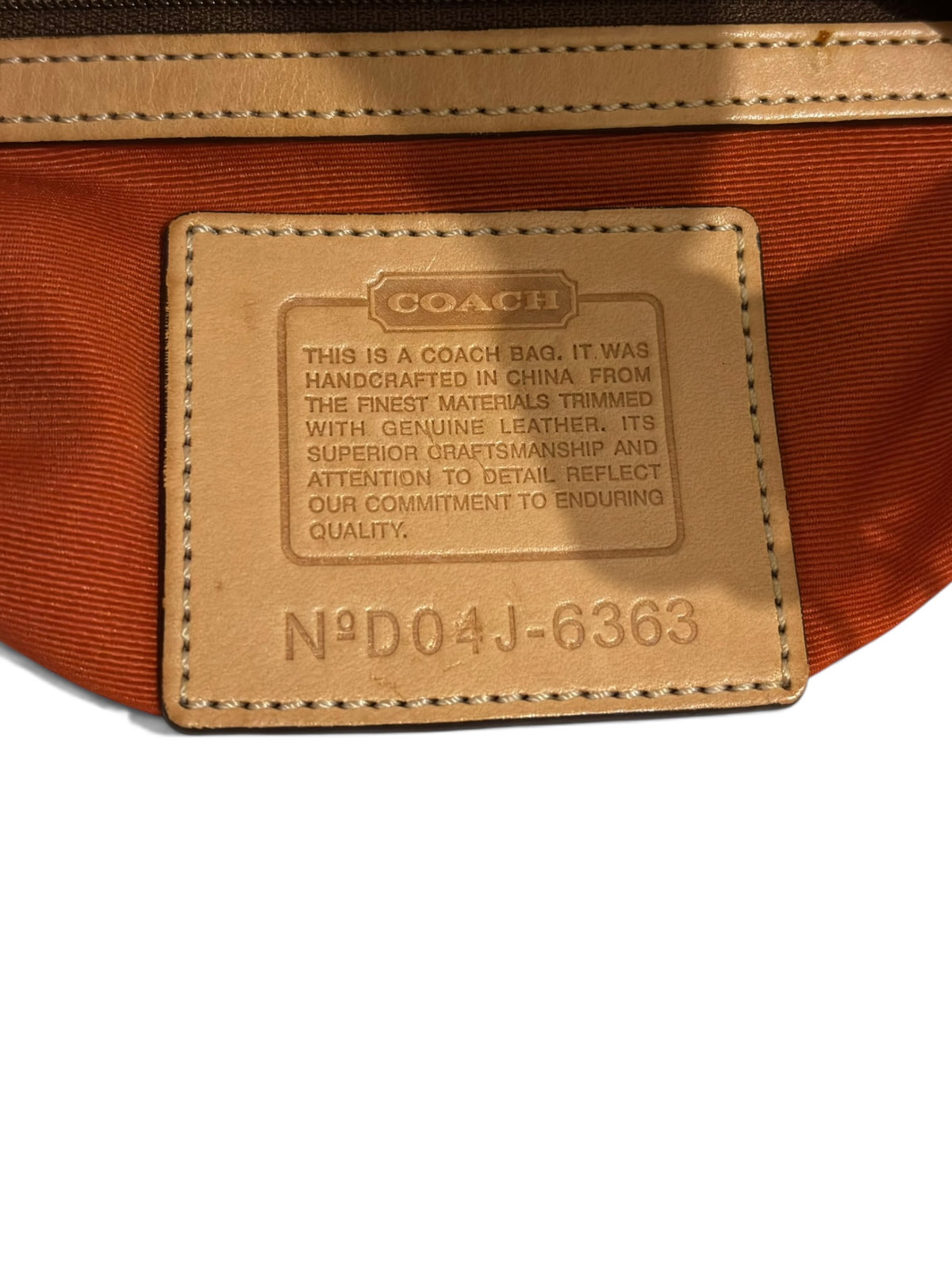 Vintage Coach Soho Bag 6363 Crescent Signature Hobo In Brown