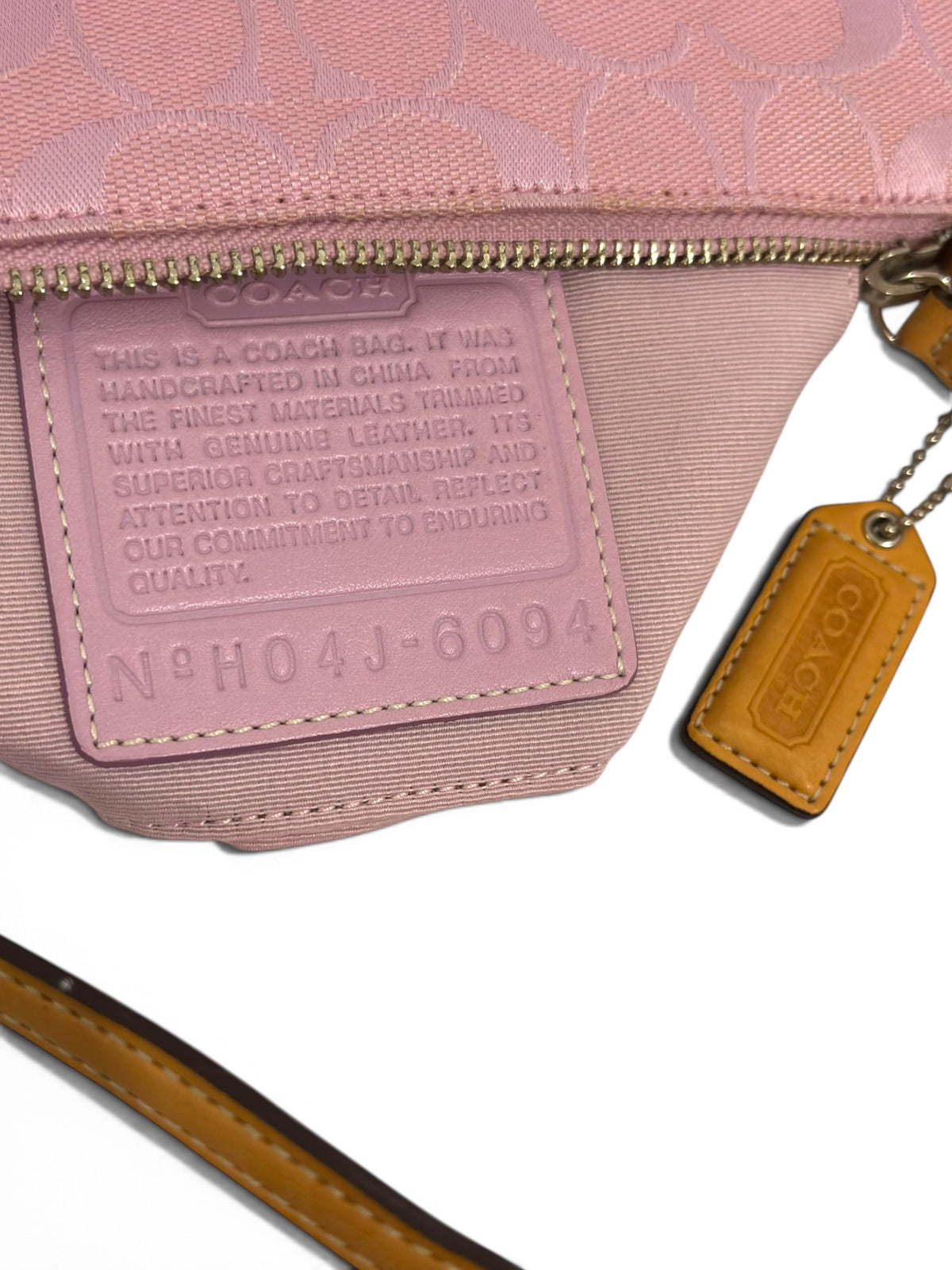 Vintage Coach Demi Bag 6094 In Rare Signature Pink