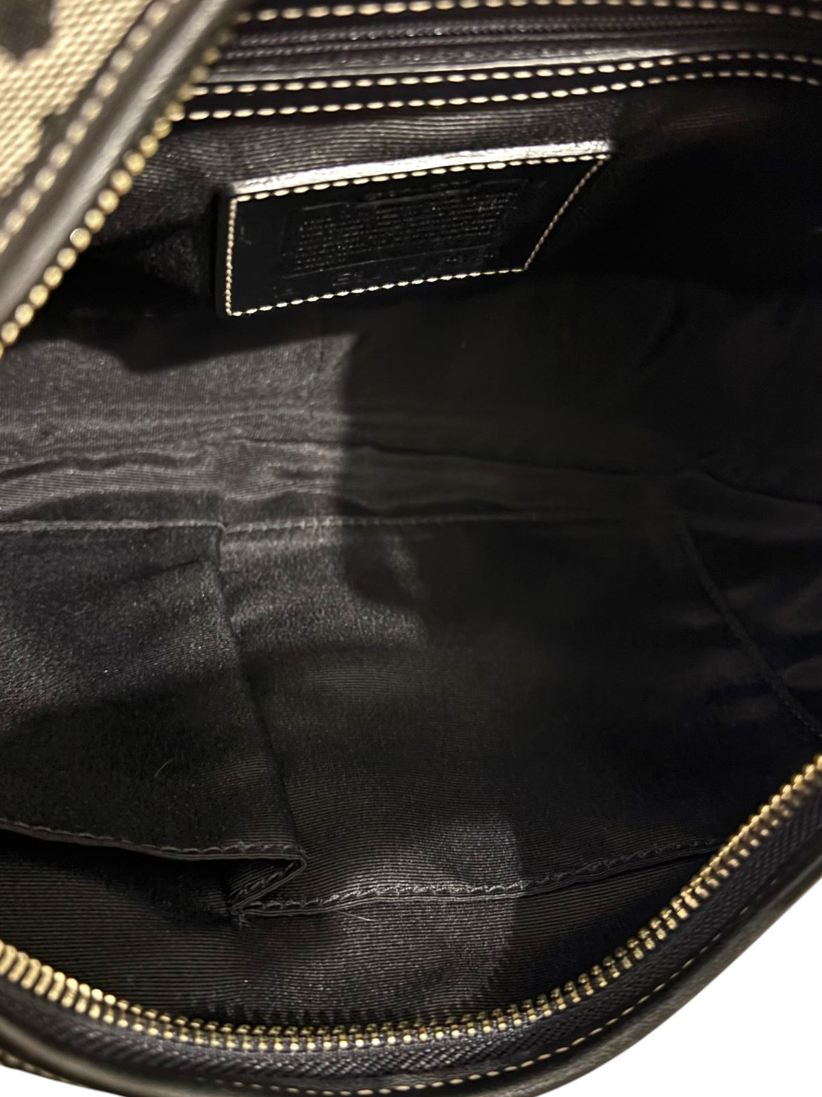 Vintage Coach Soho Bag 6363 Signature Black Grey Hobo Shoulder Bag