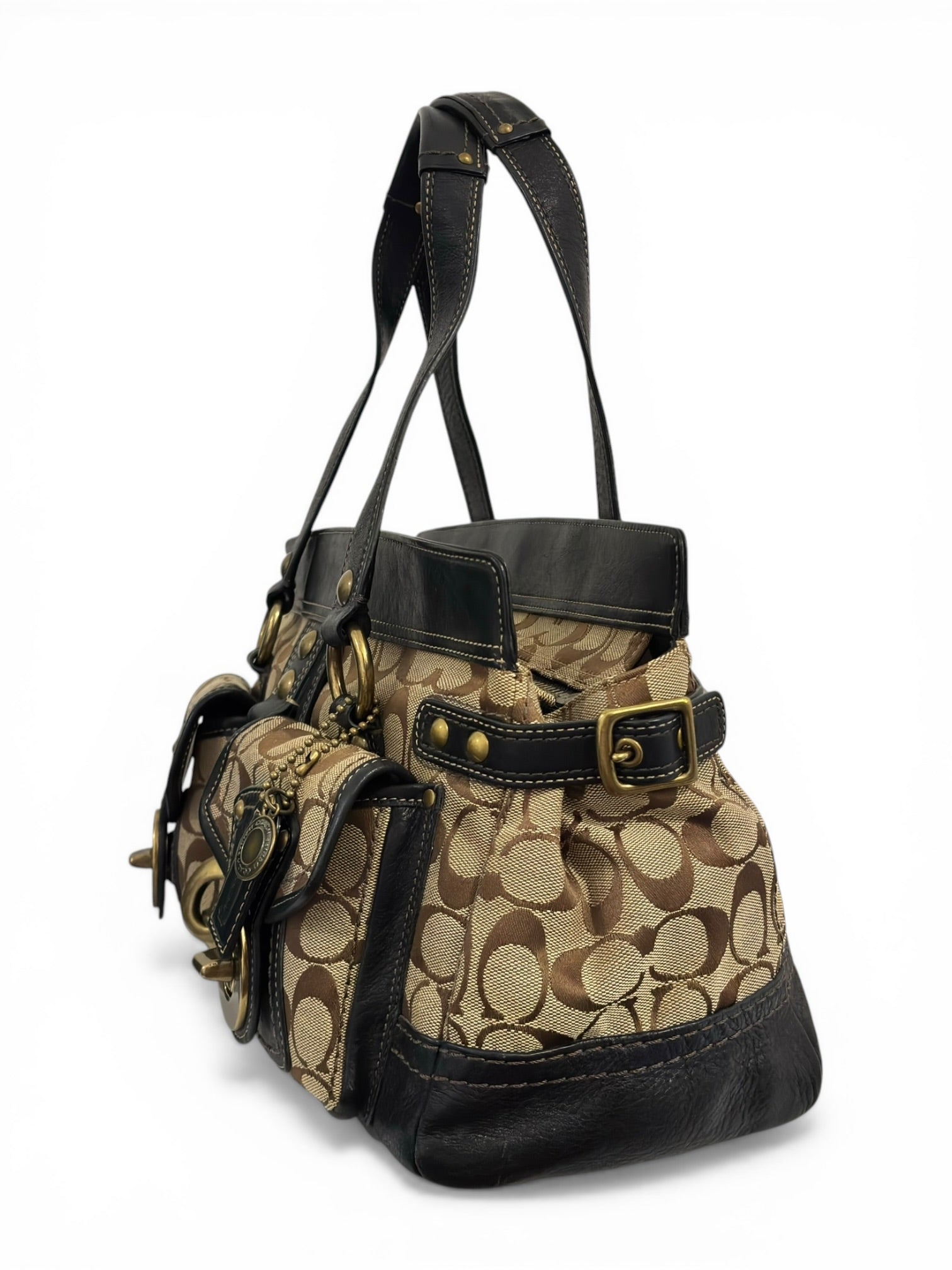 Coach Rare Legacy Limited Edition 65th Anniversary Mandy Brown Signature Shoulder Bag 2000's