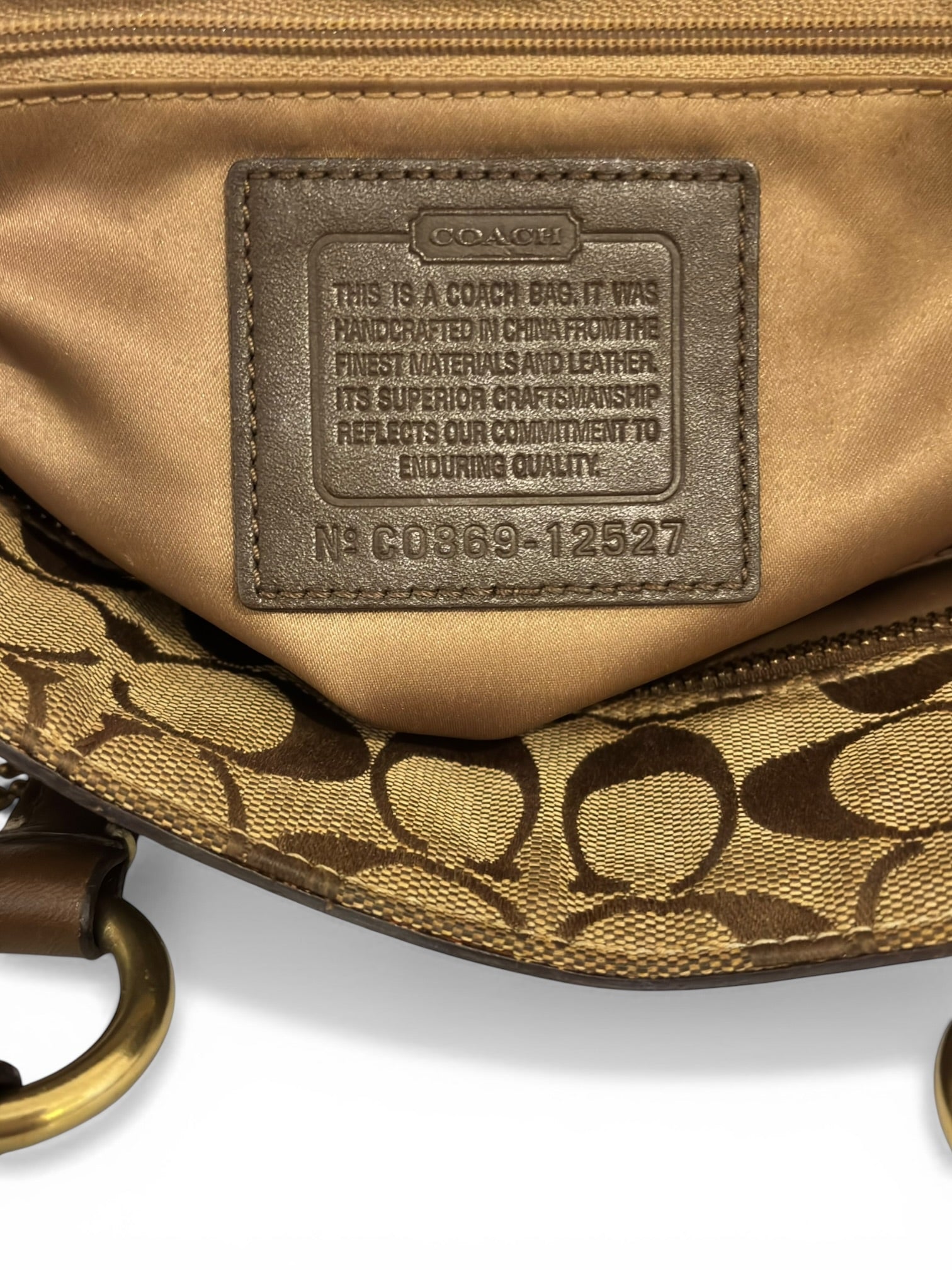 Coach Brown Vintage Patchwork Suede Leather Canvas 2000's Tote Shoulder Bag