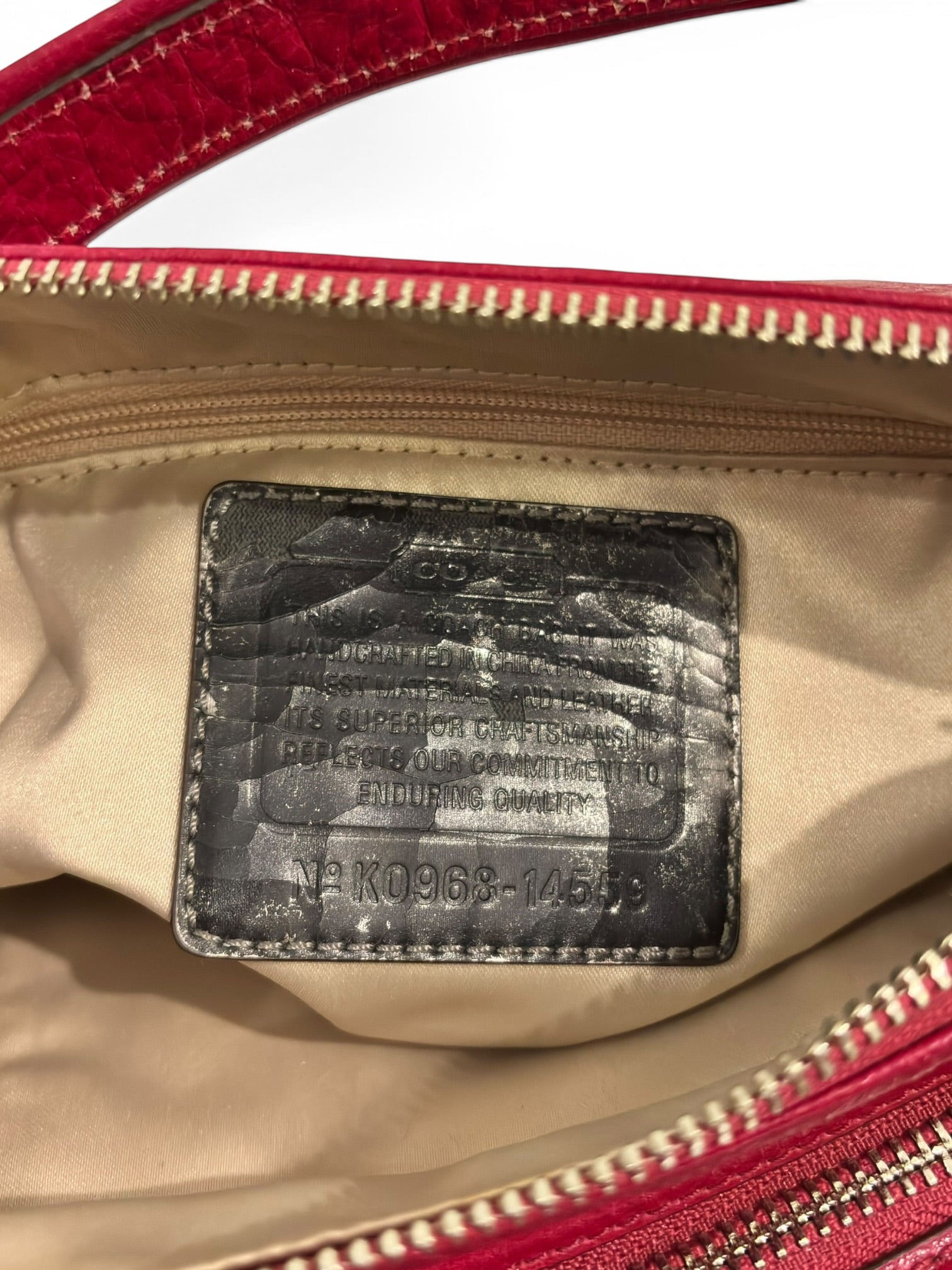 Coach 2000's Baguette Hot Pink Poppy Patent Leather Vintage Shoulder Bag
