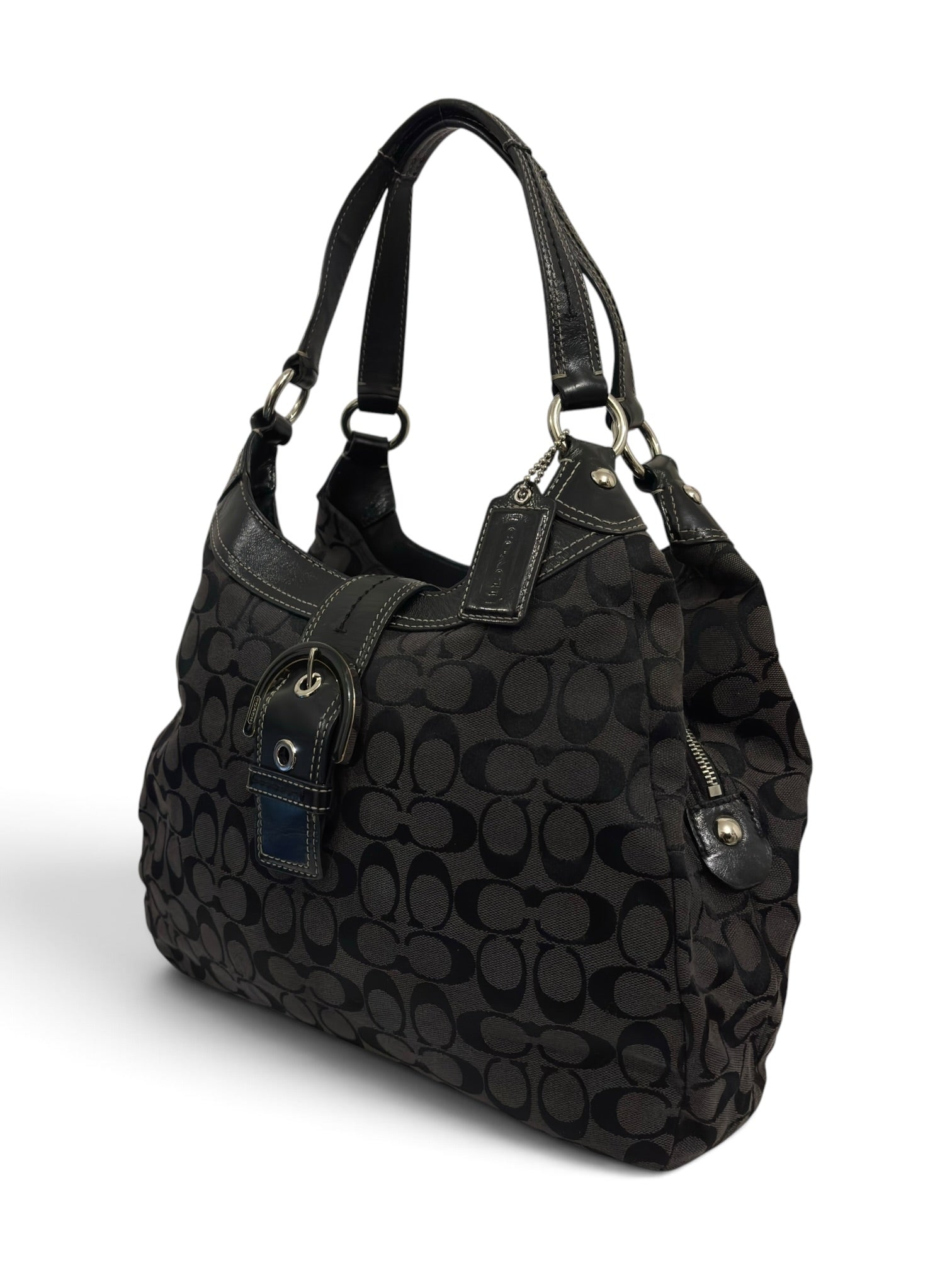Vintage Coach Soho Lynn Signature Hobo Bag Black
Y2K Shoulder Bag F17403