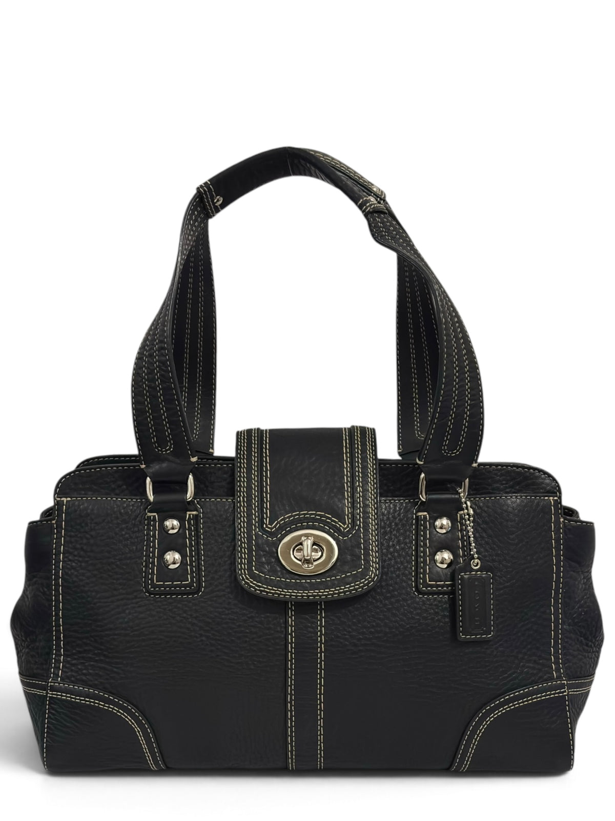 Vintage Coach Hamptons Bag F13961 Pebbled Leather Tote