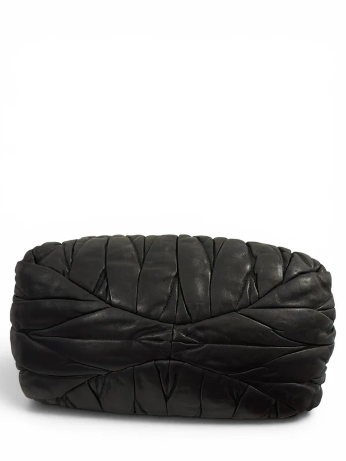 Miu Miu Matelasse Coffer Black 2 Way Gold Hardware Quilted Braided & Quilted Shoulder Bag